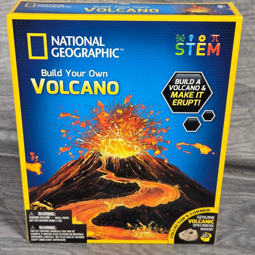 National Geographic STEM Toy Build -Your - Own Volcano Science Kit With Specimen